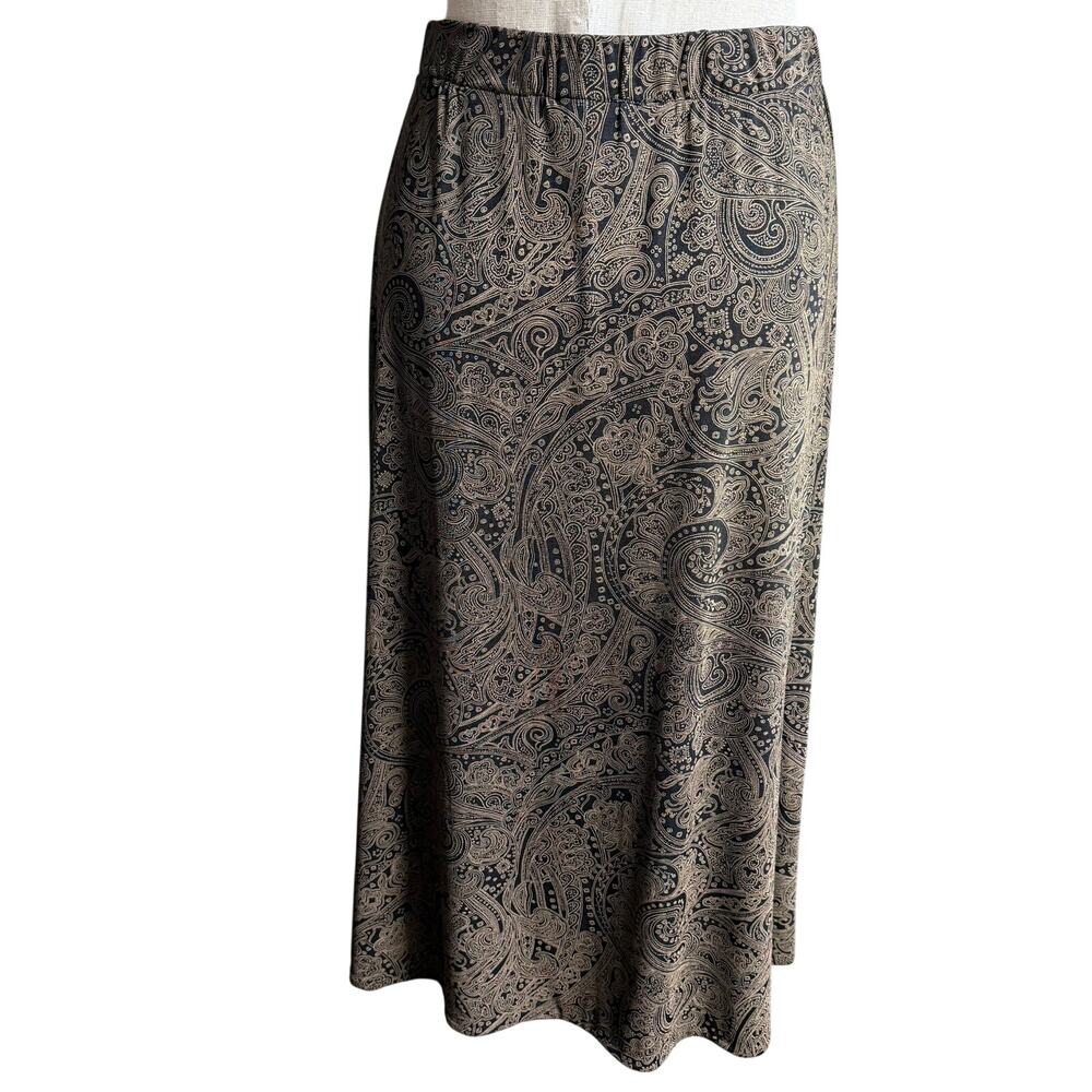 Briggs New York Petite Paisley Midi Skirt Made in USA Women’s M/P